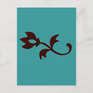 Simple Teal Vykort