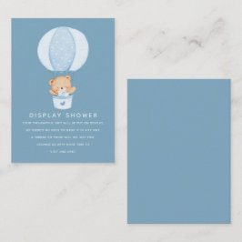 Simple Teddy Bear Blue Balloon Tilläggskort