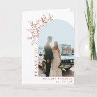 Simple Terracotta Blommigt Arch Photo Bröllop Fold