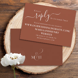 Simple Terracotta Calligraphy Script | QR-kod Tilläggskort