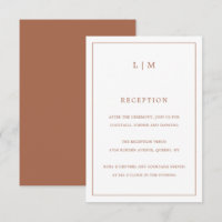 Simple Terracotta Monogram Elegant bröllop