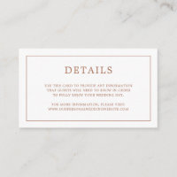 Simple Terracotta Monogram Elegant bröllop
