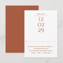 Simple Terracotta Speciell Date Bröllop OSA Kort