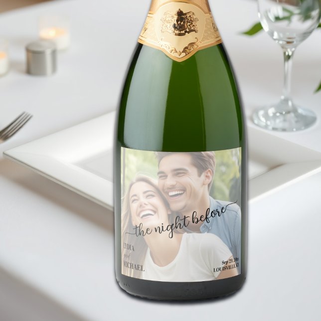 Simple Text Overlay Photo The Night Before (Skapare uppladdad)