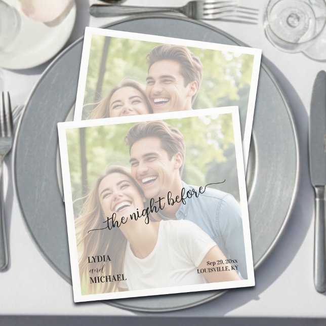 Simple Text Overlay Photo The Night Before Pappersservett (Skapare uppladdad)