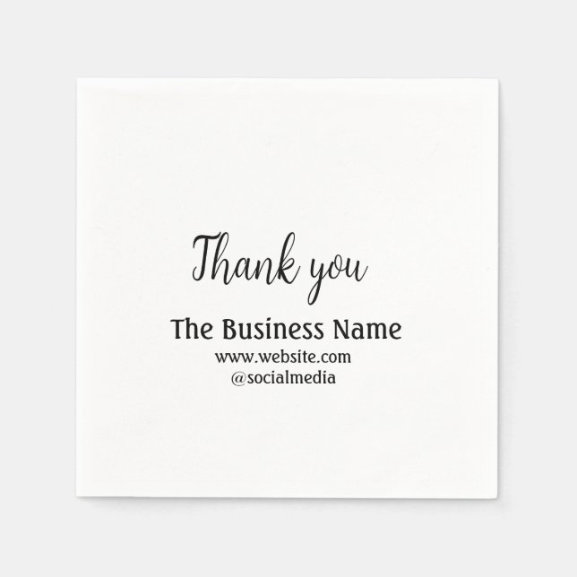 Simple thank you add business name details text  t pappersservett (Framsidan)