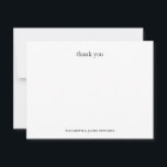 Simple Thank You Couple Personalized Anteckningskort<br><div class="desc">Express your gratitude with this simple and elegant couple thank you note card. Perfect for weddings, engagements, bridal showers, or anniversary celebrations, its clean design allows you to personalise with your names, initials, or a special message. This custom thank you card combines modern simplicity with heartfelt sentiment, making it ideal...</div>
