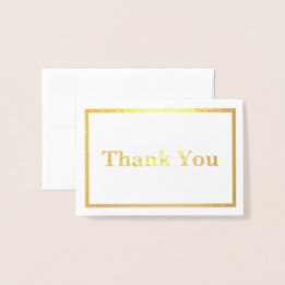 Simple Thank You Folierat Kort