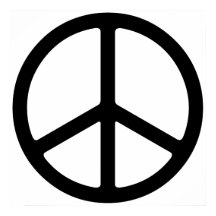 Simple Thin Peace Symbol Art Print