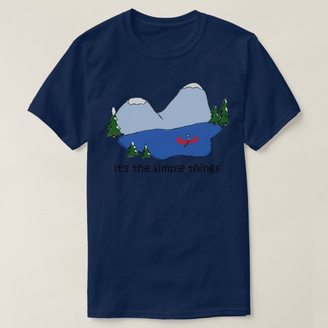 Simple Things Canoe T Shirt (Design framsida)