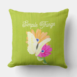 "Simple Things" Trädgårdsfladdrande fjärilar Kudde