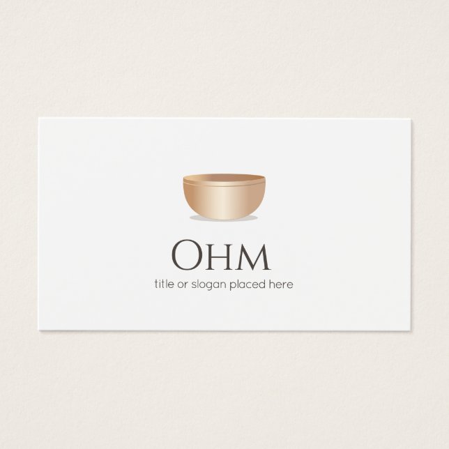 Simple Tibetian Singing Bowl Visitkort (Framsidan)