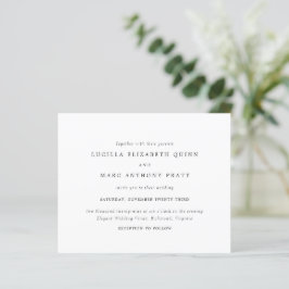 Simple Timeless Budget Wedding Invitation