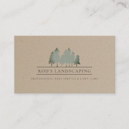 Simple Träd Forest Logotyp Kraft Anpassningsbar Visitkort