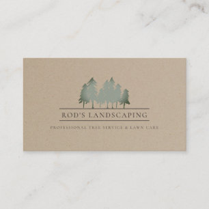 Simple Träd Forest Logotyp Kraft Anpassningsbar Visitkort