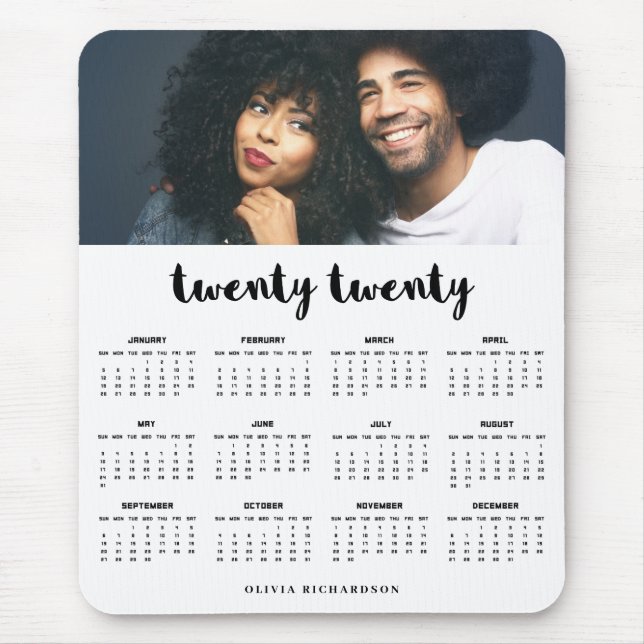Simple Trendig Typography 2020 Photo Calendar Musmatta (Framsidan)