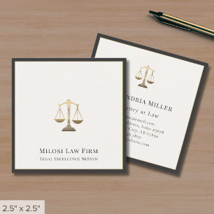 Simple Upscale Attorney Fyrkantigt Visitkort