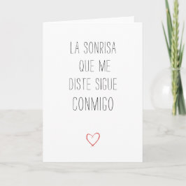 Simple Valentine Day Card på spanska Kort