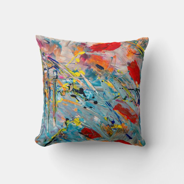 Simple Vatten Färg Pillow Kudde (Framsida)