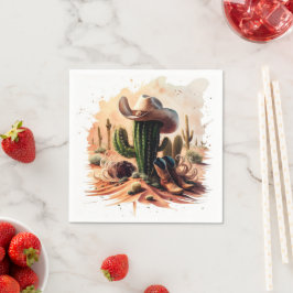 Simple Vilda western Cowboy Birthday Pappersservett