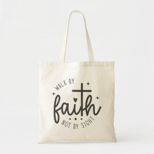 Simple Walk by Faith not Sight Tote Bag Tygkasse