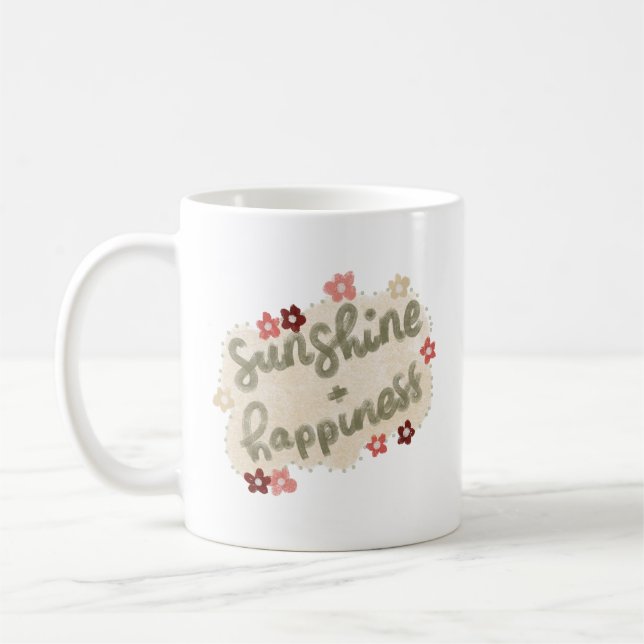 Simple Warm Reminder Joy Sunshine Happiness Soft Kaffemugg (Vänster)