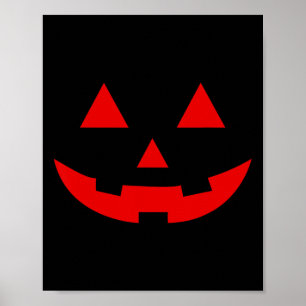 Simple Watermelon Jack o lantern Summer Halloween Poster