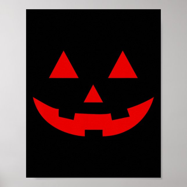 Simple Watermelon Jack o lantern Summer Halloween Poster (Framsidan)