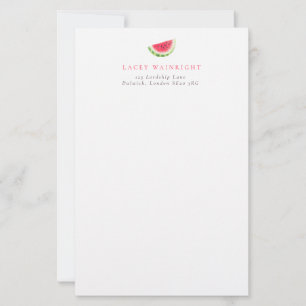 Simple Watermelon Summer Namn & Adress Brevpapper