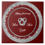 Simple Wedding Rings Customize Silver Anniversary Kakelplatta<br><div class="desc">Simple Wedding Rings Customize Silver Anniversary ceramic tile - Customized And Personalized Product - (Type BOKI412 in the site search (browser) to see the offer of all my creations. Thanks. ) - See my other products and collections, choose a gift for you and your dear ones. Thanks for buying in...</div>