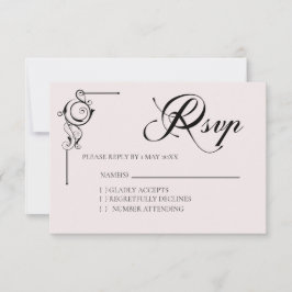 Simple Wedding RSVP card OSA Kort