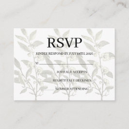 Simple Wedding RSVP Enclosure Card Tilläggskort