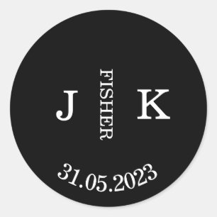 Simple Wedding Stickers Runt Klistermärke