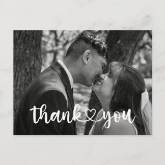 Simple Wedding Thank You Card Vykort