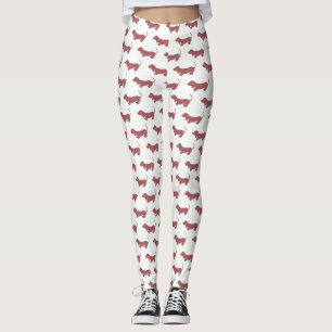 Simple Weiner Hund Dachshund Hund Mönster Leggings