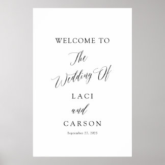 Simple Welcome Wedding Sign Poster