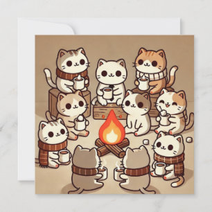 Simple Whiskers Campfire Hälsning Card