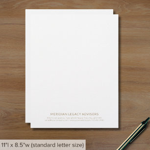 Simple White and Guld Business Letterhead Brevhuvud