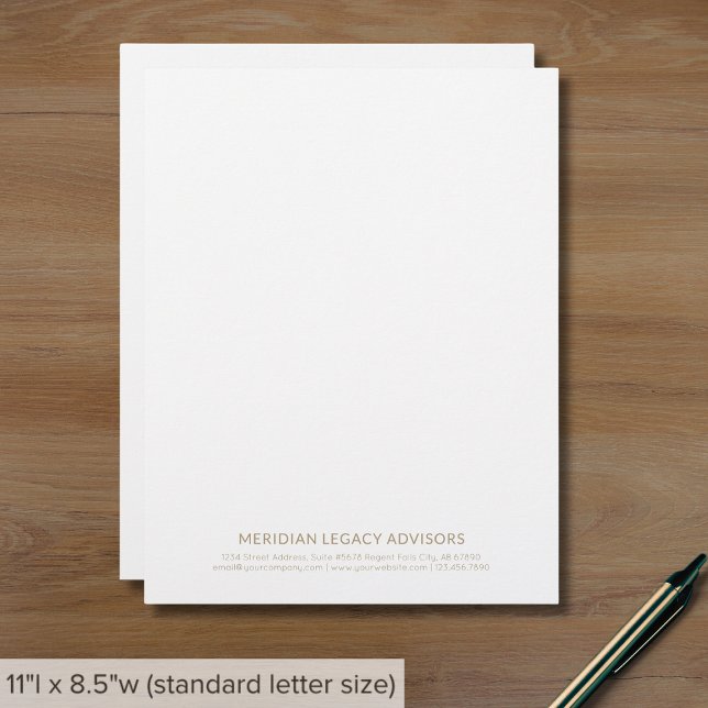 Simple White and Guld Business Letterhead Brevhuvud (Skapare uppladdad)