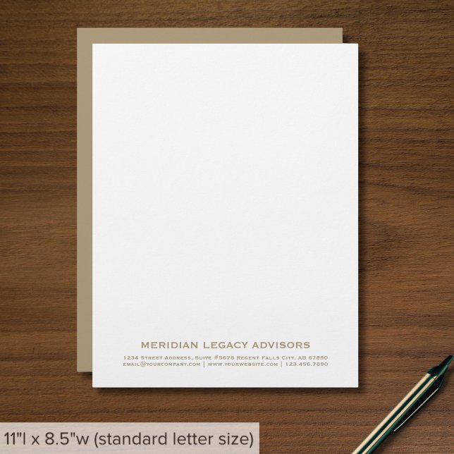 Simple White and Guld Business Letterhead Brevhuvud (Skapare uppladdad)