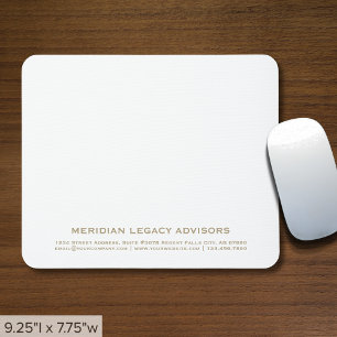 Simple White and Guld TypoGraph Mousepad Musmatta