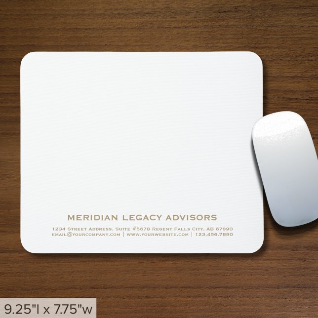 Simple White and Guld TypoGraph Mousepad Musmatta (Skapare uppladdad)