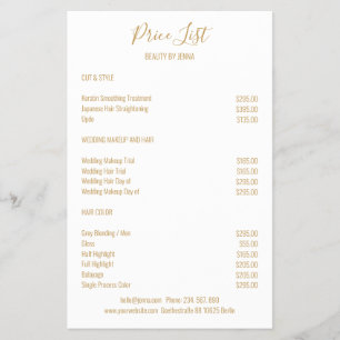 Simple White Beige Flygblad