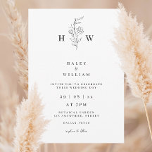 Simple White Bröllop med minimal grått skript