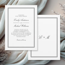 Simple White Classic Elegant bröllop