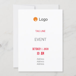 Simple White Corporate Inbjudningar