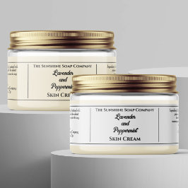 Simple White Cosmetics Burk-etikett 1,25 x 6,5 tum Klistermärken