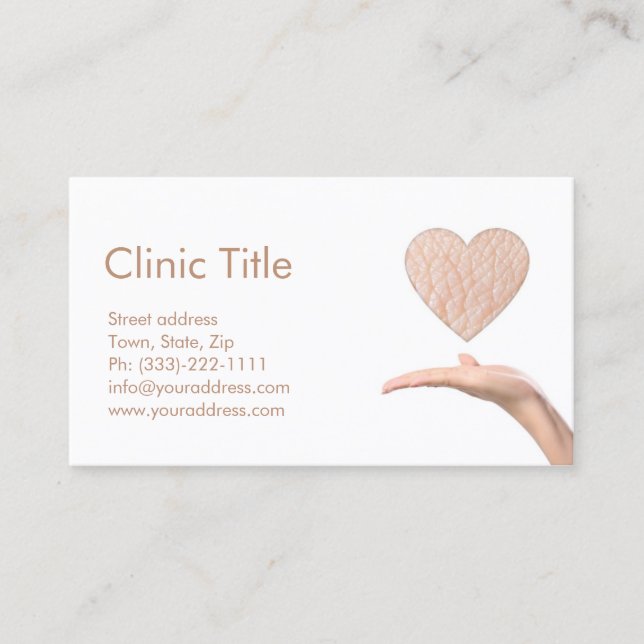 Simple White Dermatolog - Skin Doktor Card Visitkort (Framsida)