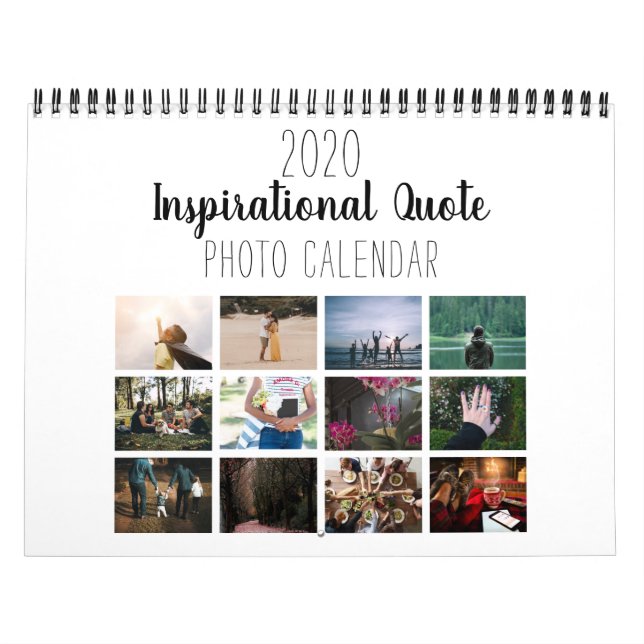 Simple White Inspirational Quote 2021 Photo Kalender (Omslag)