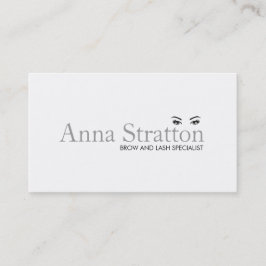 Simple White Ögon och Brows Salon and Spa Visitkort